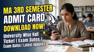 MA 3rd Semester Admit Card 2026