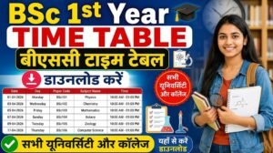 BSc 1st Year Time Table 2026