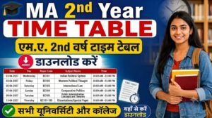 MA 2nd year Time Table 2026