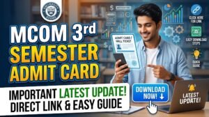 MCom 3rd Semester Admit Card 2026