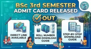 BSc 3rd Semester Admit Card 2026