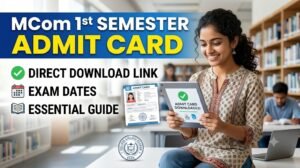 MCom 1st Semester Admit Card 2026