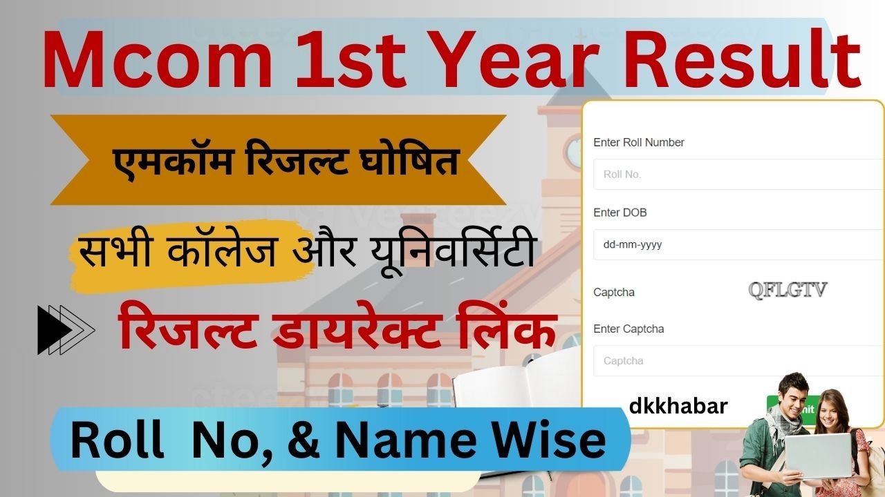 MCom 1st Year Result 2026