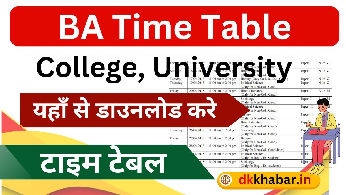 BA Time Table 2026