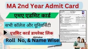 MA 2nd Year Admit Card 2026 