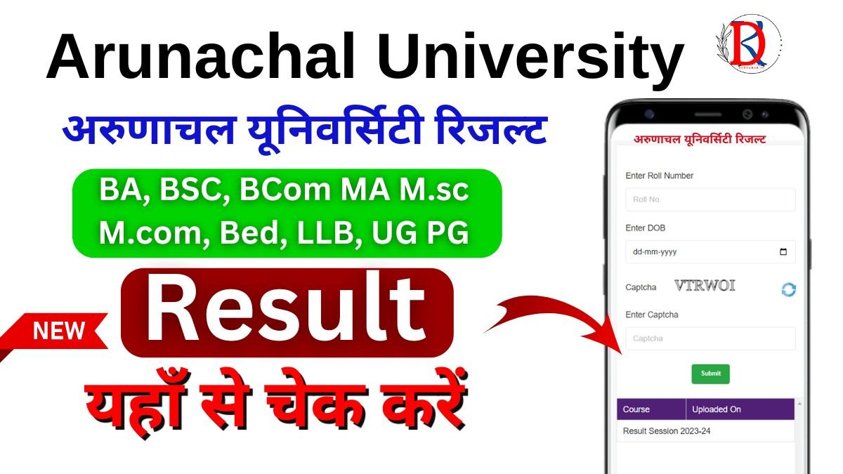 Arunachal University Result 2026