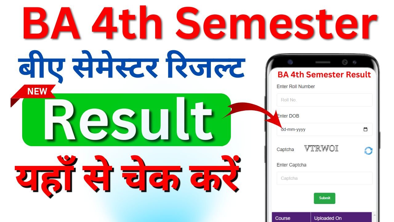 BA 4th semester Result 2026