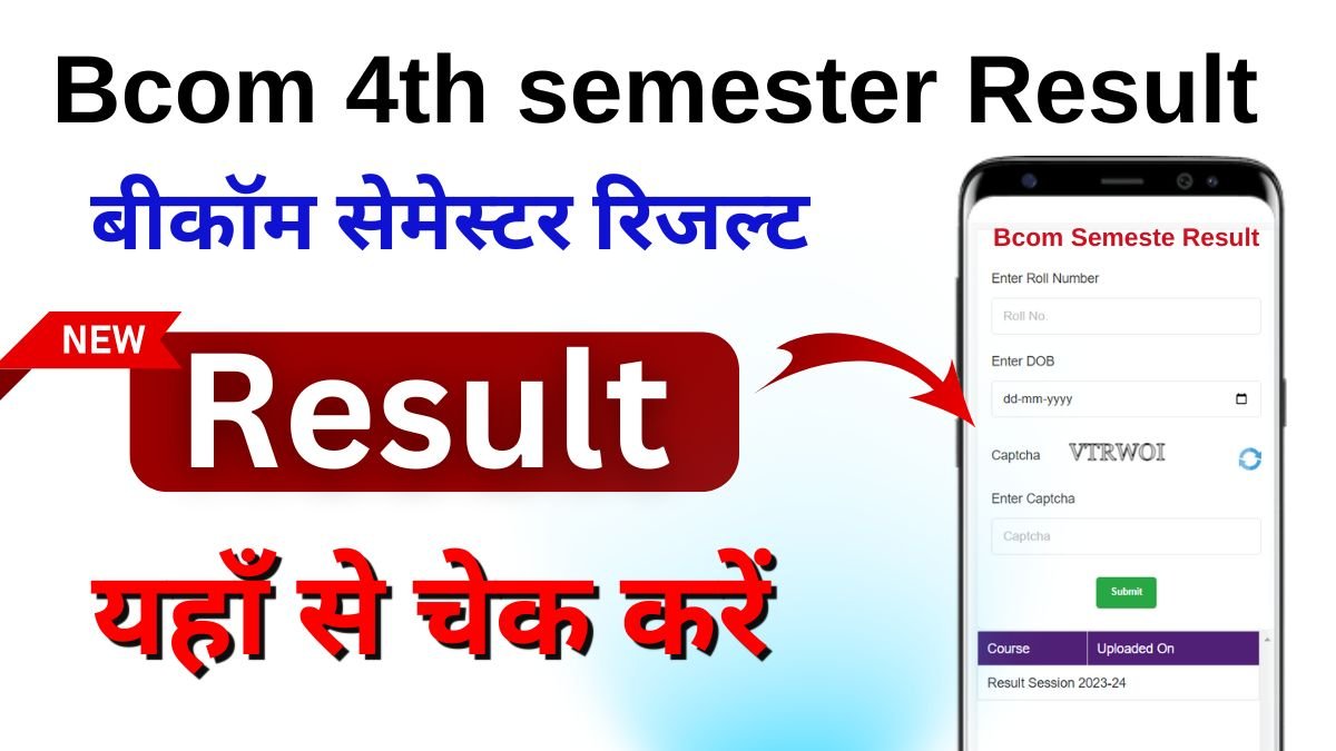 Bcom 4th semester Result 2026
