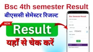 Bsc 4th Semester Result 2026