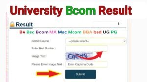University BCom Result 2026