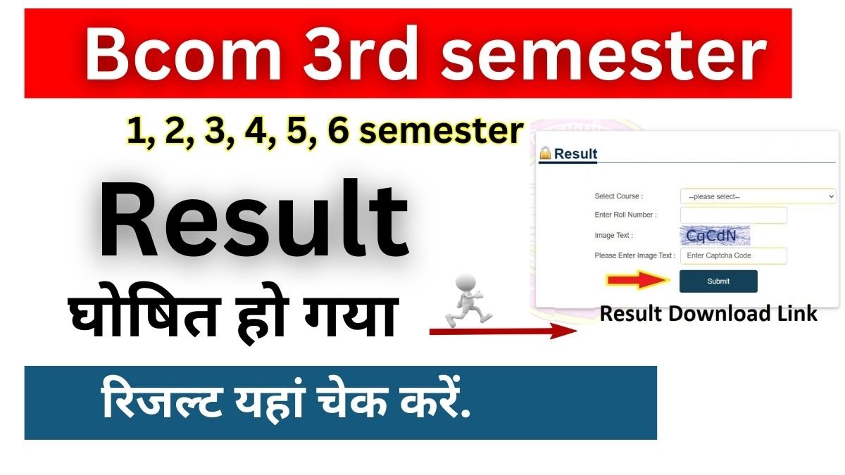 BCom 3rd Semester Result 2026