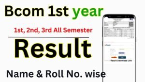 Bcom 1st year Result 2026
