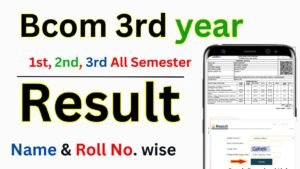 Bcom 3rd year Result 2026