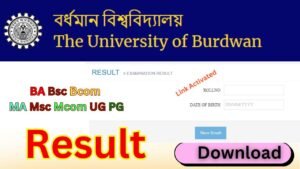 Burdwan University Result 2026