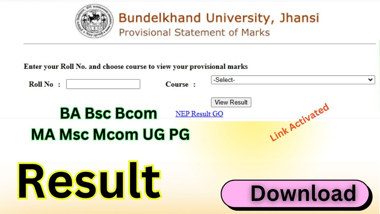 BU Jhansi Result 2026