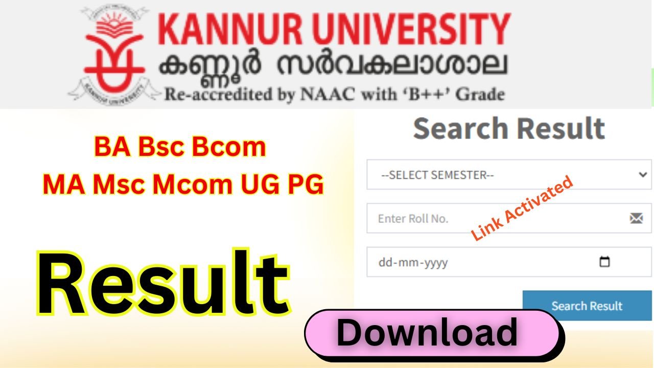Kannur University Result 2026