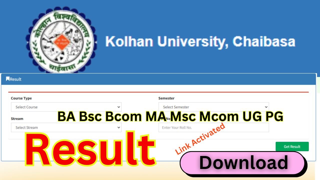 Kolhan University Result 2026