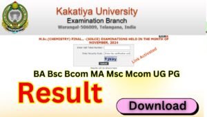 Kakatiya University Result 2026