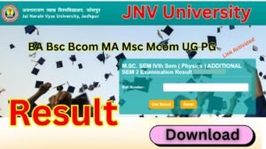 JNVU Result 2026 