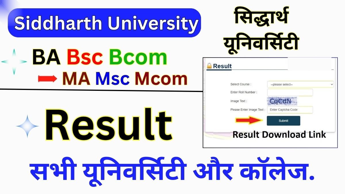 Siddharth University Result 2026