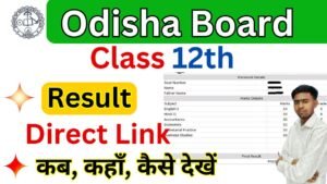 Odisha Board 12th Result 2025