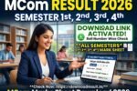 Mcom semester Result 2026