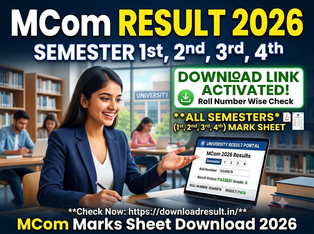 Mcom semester Result 2026