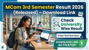 Mcom 3rd semester Result 2026