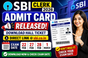 SBI Clerk Admit Card 2026