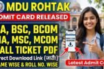 MDU Rohtak University Admit Card 2026