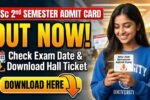 MSc 2nd Semester Admit Card 2026