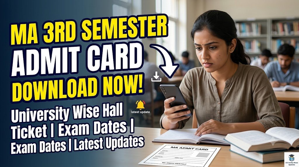 MA 3rd Semester Admit Card 2026