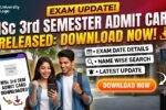 MSc 3rd Semester Admit Card 2026