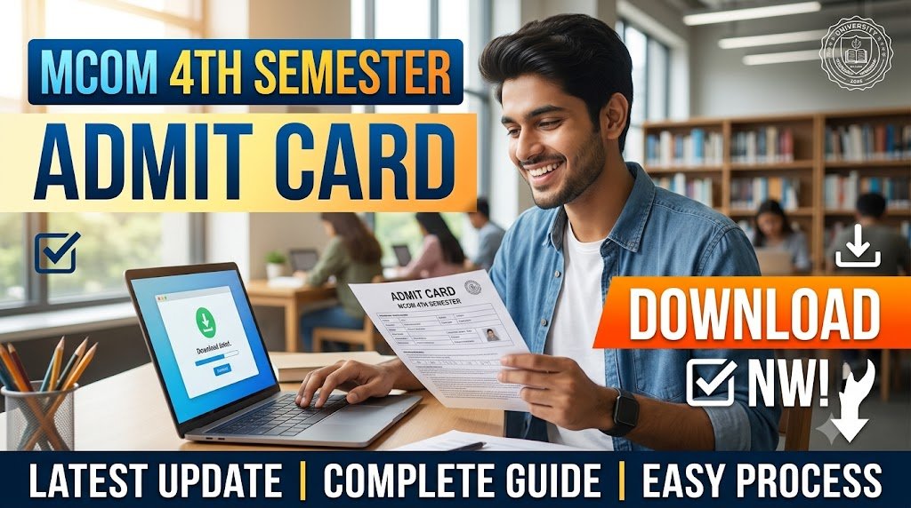 MCom 4th Semester Admit Card 2026
