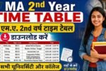 MA 2nd year Time Table 2026