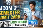 MCom 3rd Semester Admit Card 2026