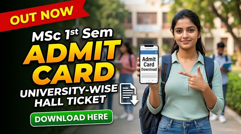 MSc 1st Semester Admit Card 2026