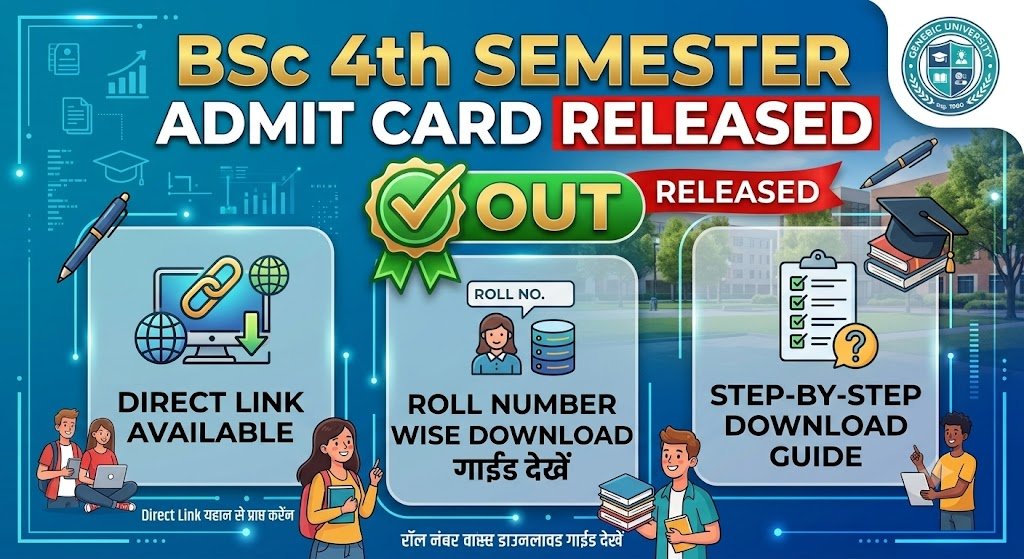 BSc 4th Semester Admit Card 2026