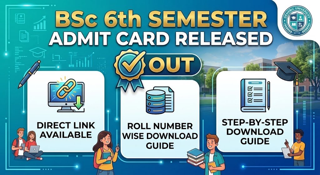 Bsc 6th Semester Admit Card 2026